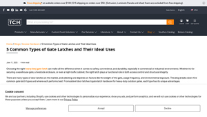 TCH - Slide Bolt & Gravity Latches