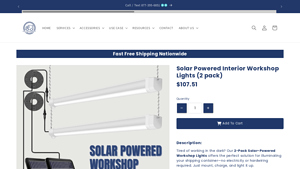 USA Containers - Solar Powered Interior Workshop Lights (2 pack)
