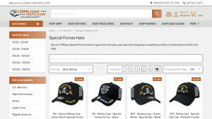 US Military Hats - Deluxe Military Cap - Green Beret