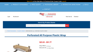 US Packaging - Perforated All Purpose Plastic Wrap