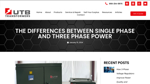 UTB Transformers - Single & Three Phase Solutions