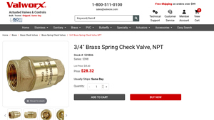 Valworx - 3/4 Brass Check Valve