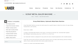 VANER - Scrap Metal Balers