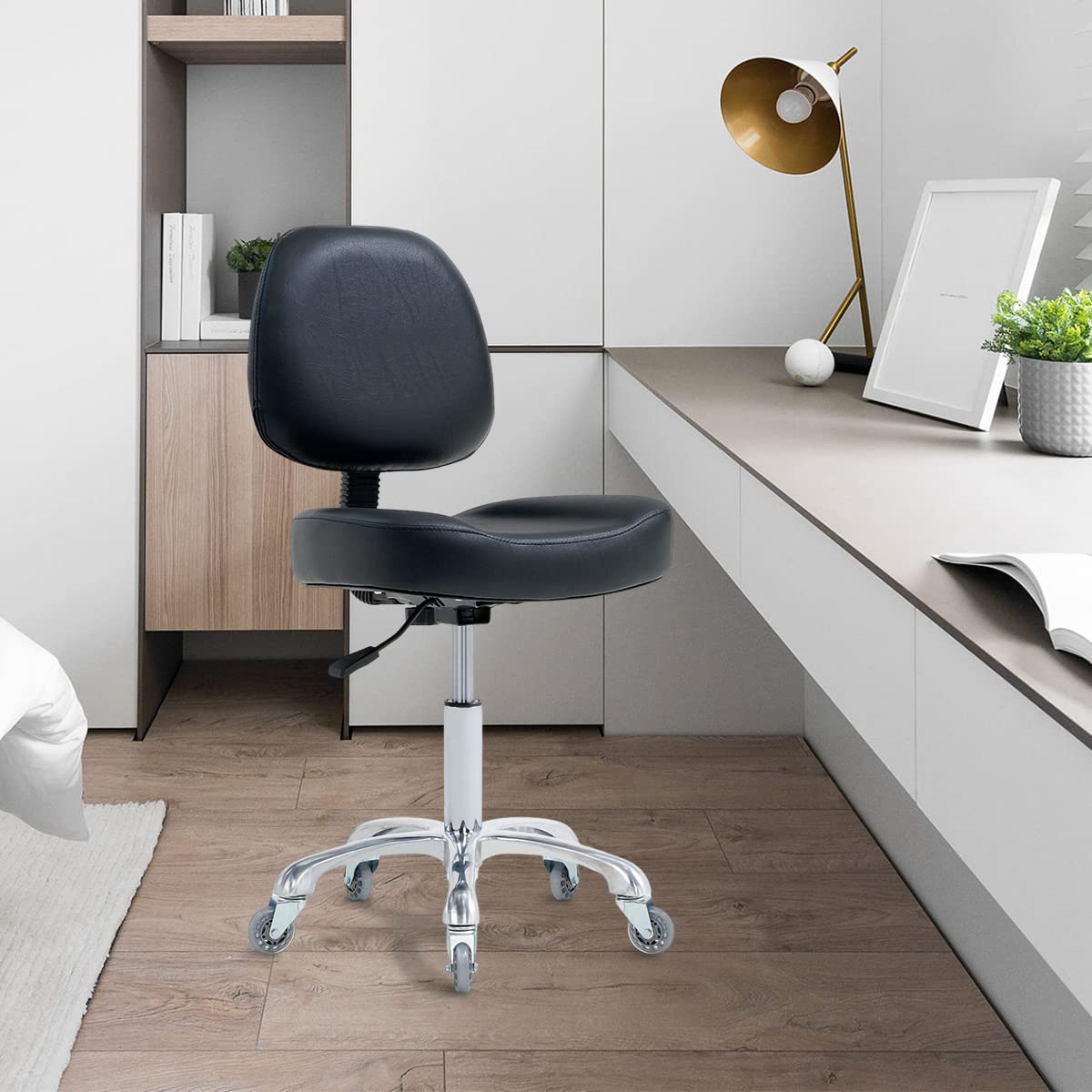 An application scenario or product detail of vanity chair with wheels - Image 8