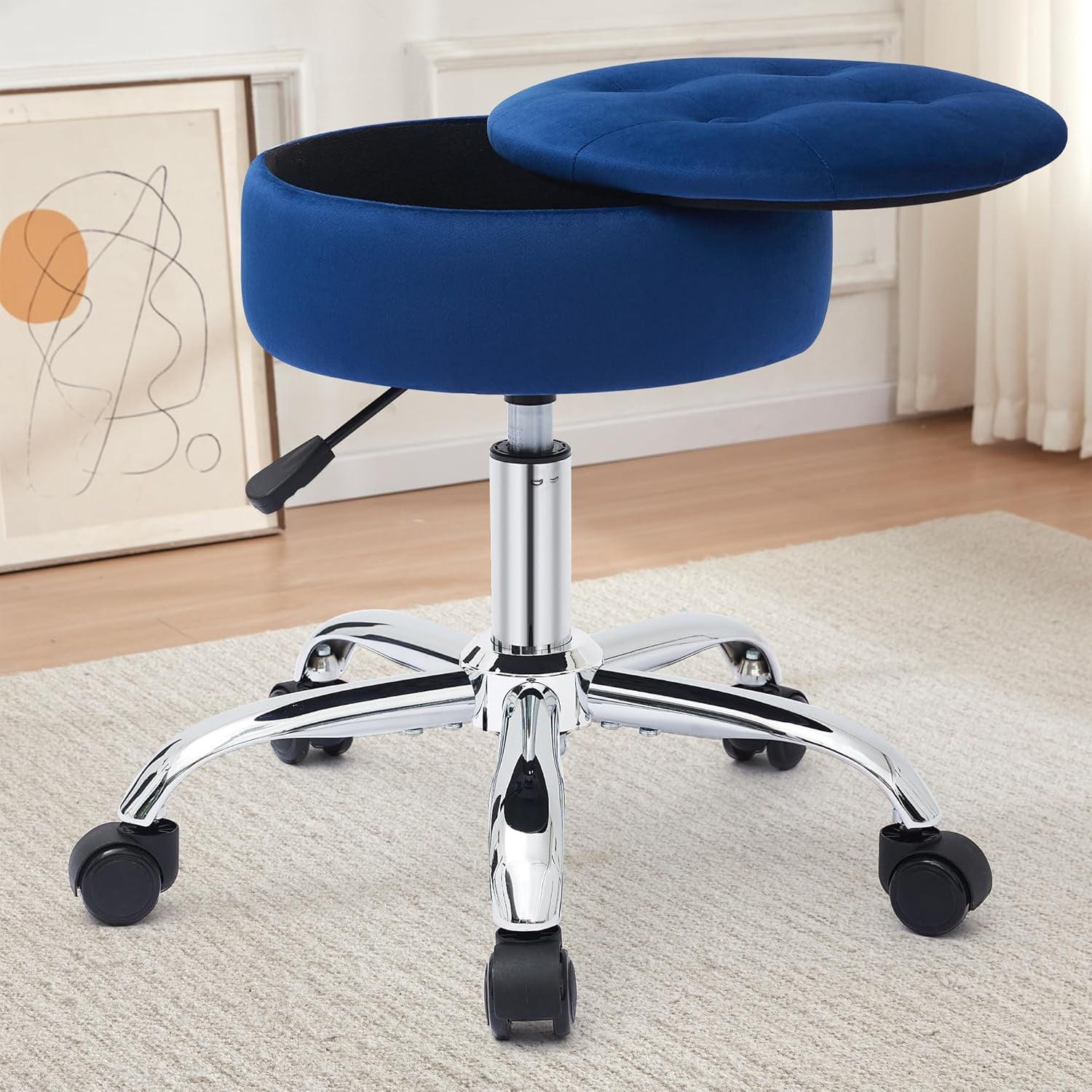 An application scenario or product detail of vanity chair with wheels - Image 18