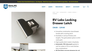 RV Labs - Locking Drawer Latch
