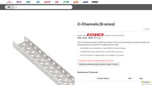 VEX Robotics - C-Channels