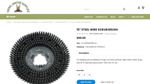 Viking Janitor Supplies - 15 Steel Wire Scrub Brush