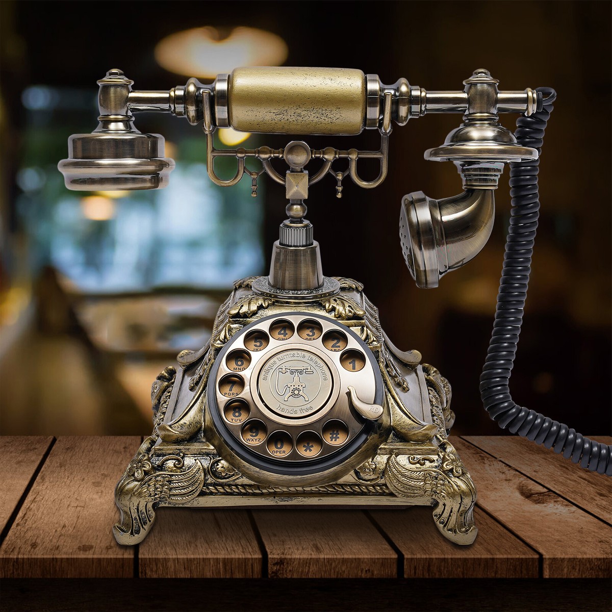 An application scenario or product detail of vintage rotary phone - Image 2