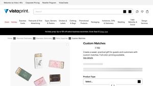 Vistaprint - Custom Printed Matchbooks and Matchboxes