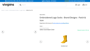 Vivipins - Embroidered Logo Socks