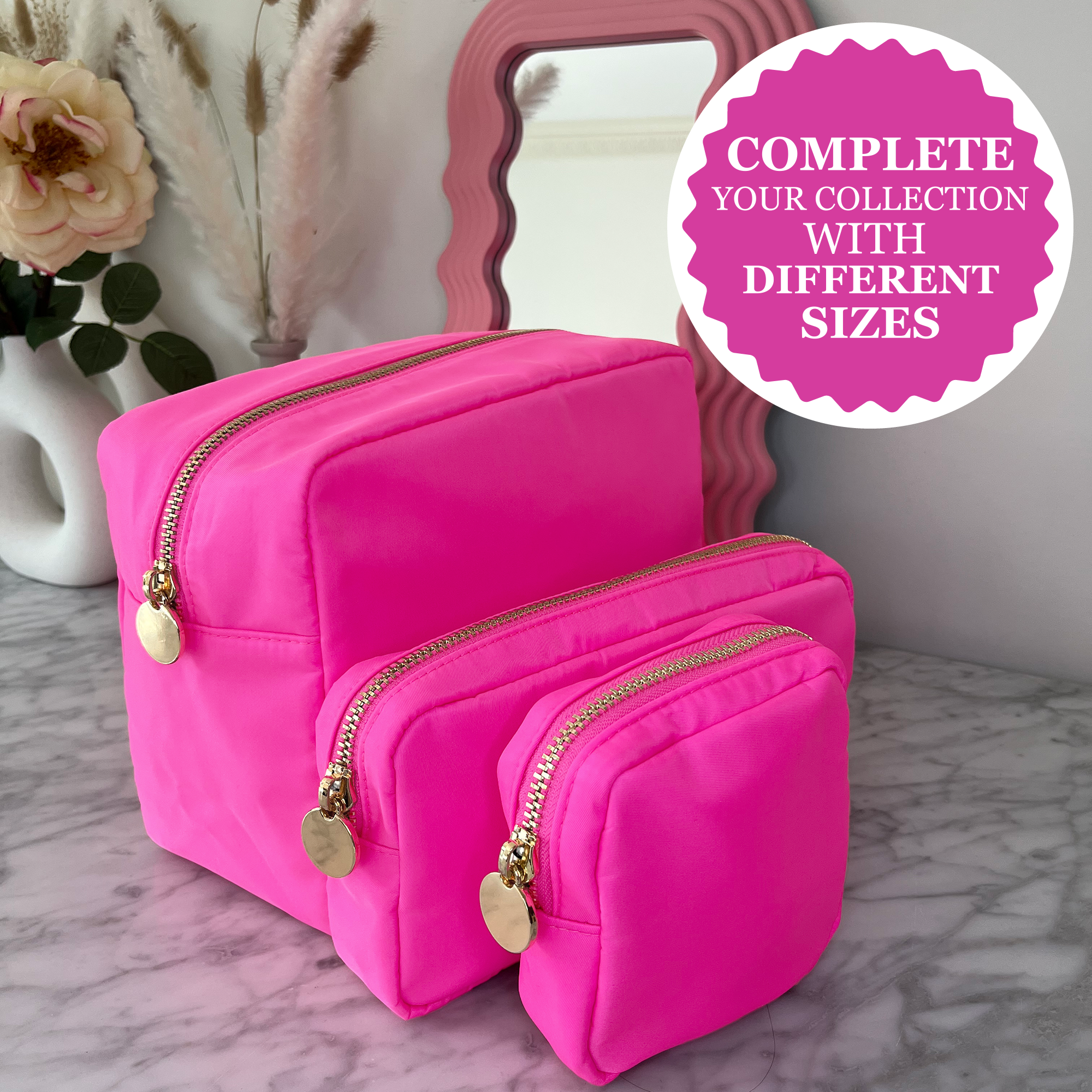 An application scenario or product detail of vs pink makeup bag - Image 2