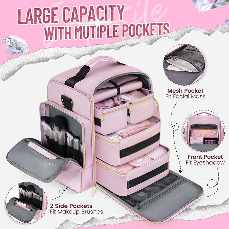 An application scenario or product detail of vs pink makeup bag - Image 3