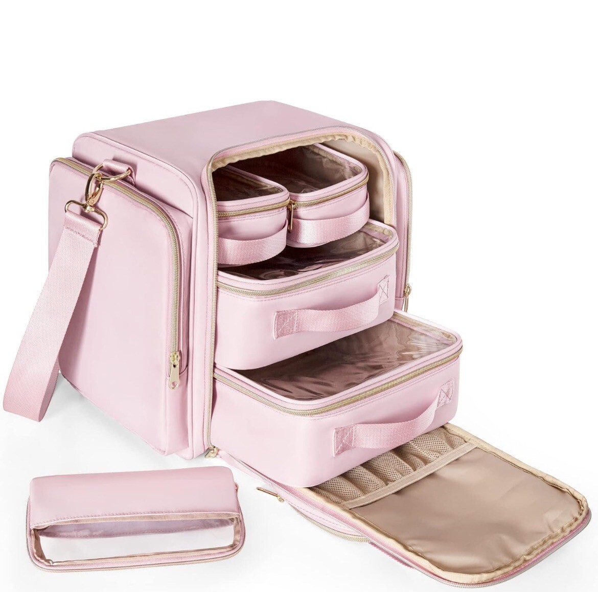An application scenario or product detail of vs pink makeup bag - Image 5