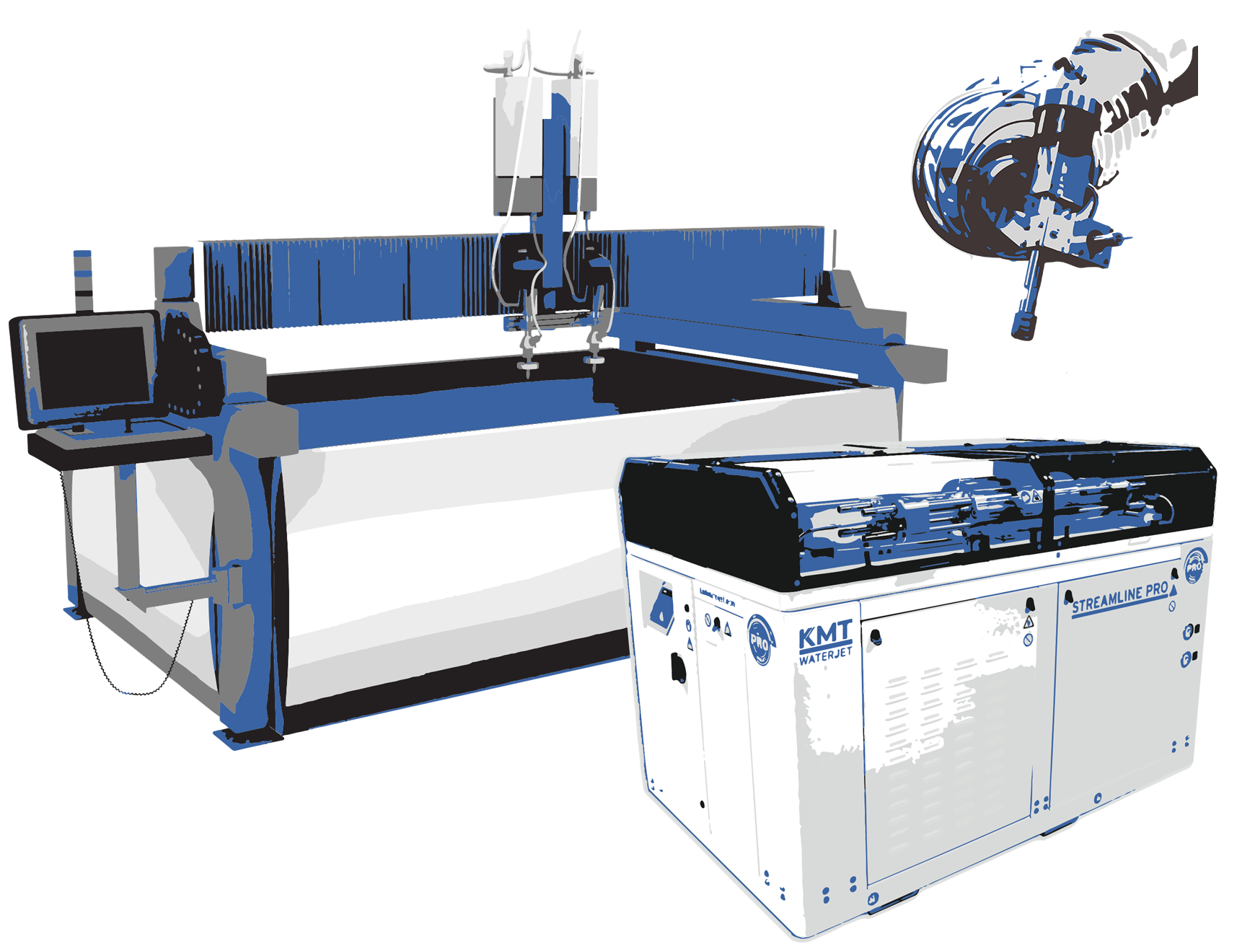 An application scenario or product detail of waterjet cutting machine psi 120000 - Image 13