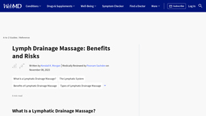 WebMD - Lymphatic Drainage Massage