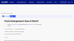 WebMD - Penis Enlargement Treatments