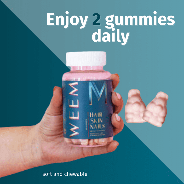 An application scenario or product detail of weem hair vitamin gummies - Image 6