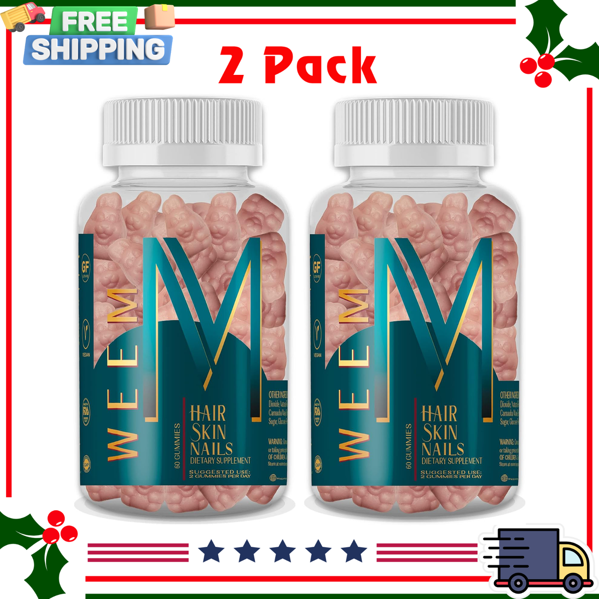 An application scenario or product detail of weem hair vitamin gummies - Image 9