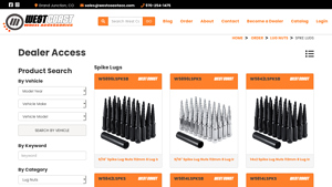West Coast Acc - Spike Lug Nuts