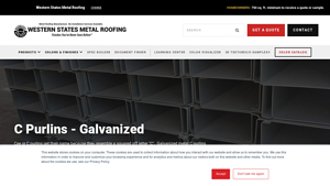 Western States Metal Roofing - Galvanized C Purlins