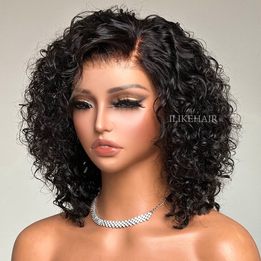 An application scenario or product detail of wet curls ombre wig short lace - Image 15