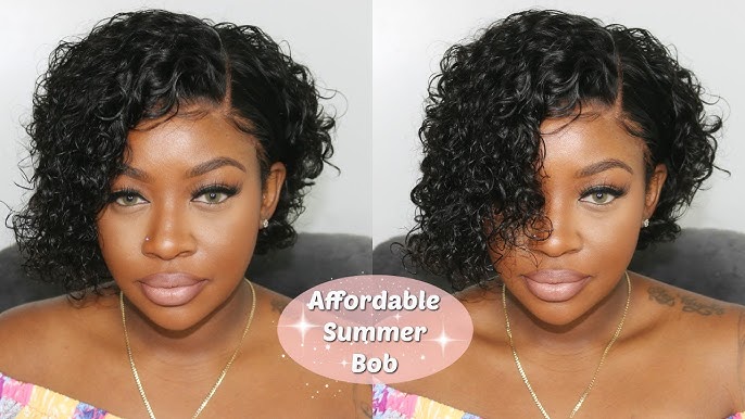 An application scenario or product detail of wet curls ombre wig short lace - Image 16