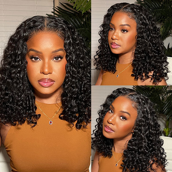 An application scenario or product detail of wet curls ombre wig short lace - Image 17