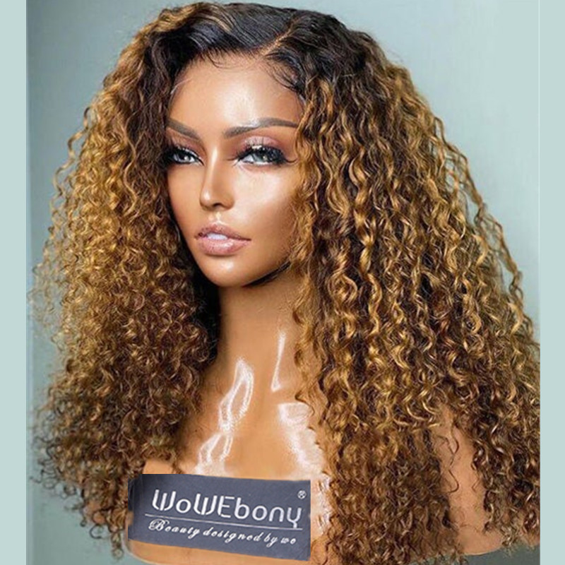 An application scenario or product detail of wet curls ombre wig short lace - Image 23
