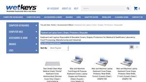 WetKeys - Seal Shield Clean-Wipe Medical Grade Keyboard Cover