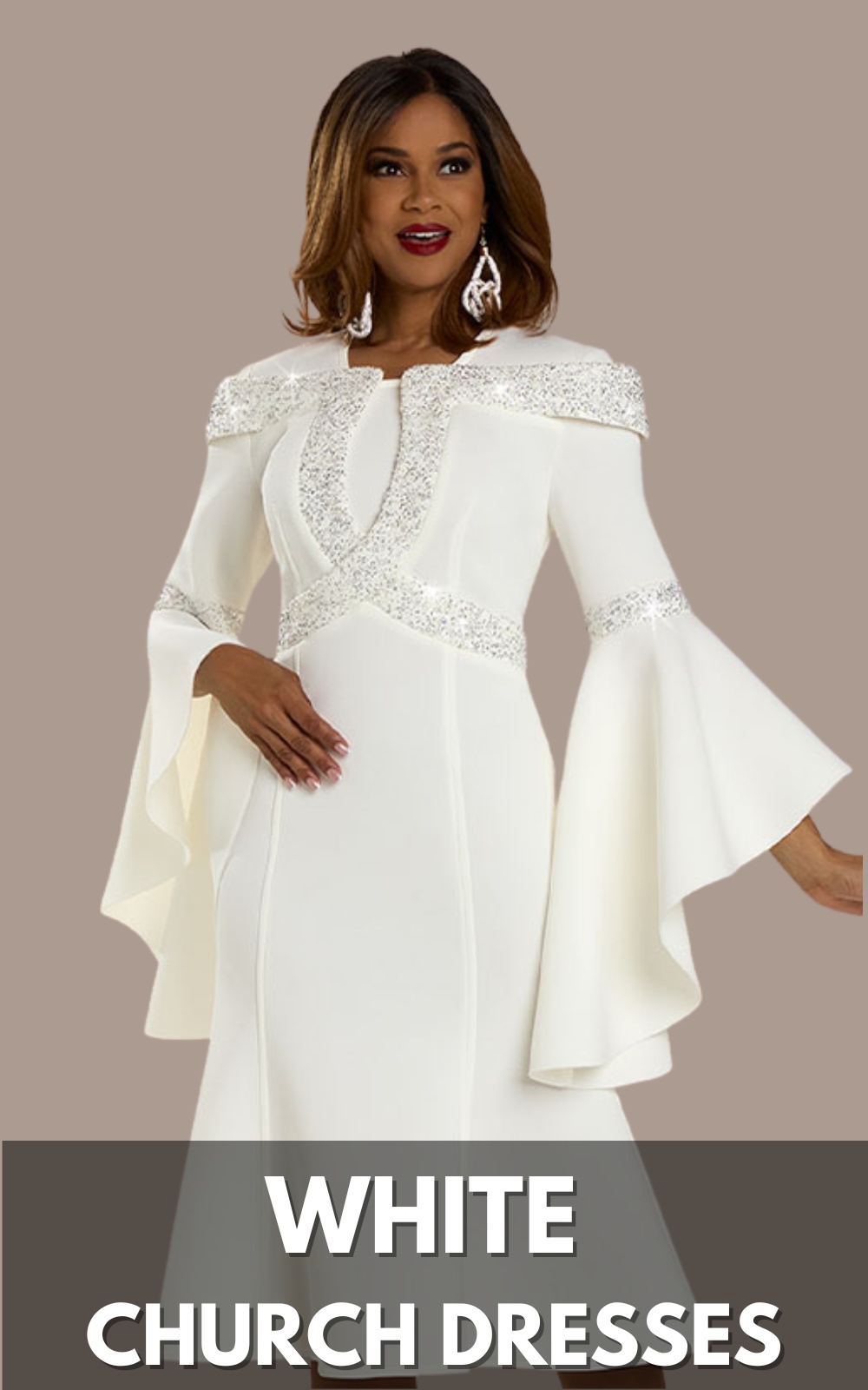 An application scenario or product detail of white church dresses - Image 14