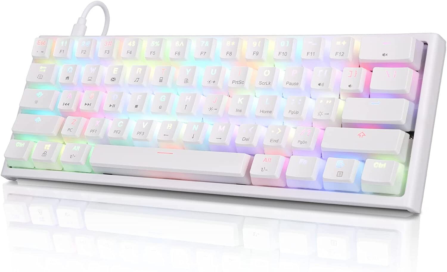 An application scenario or product detail of white mini keyboard for pc - Image 22