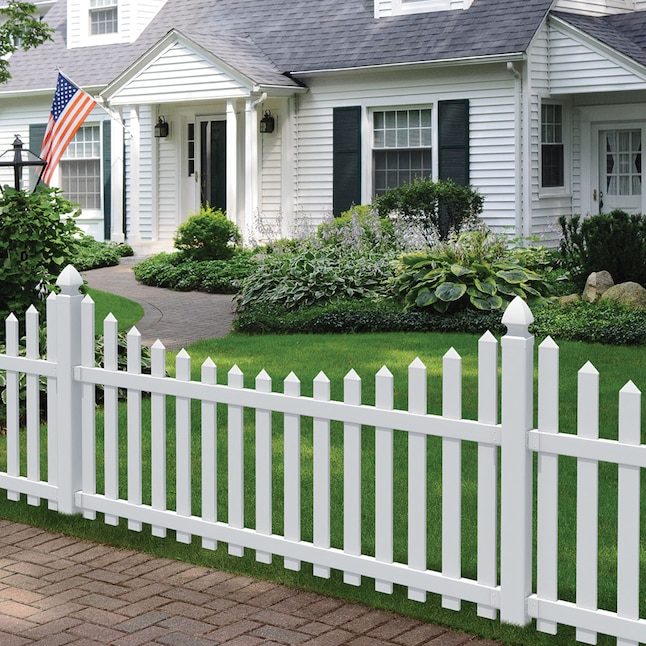 An application scenario or product detail of white picket fence panels - Image 4