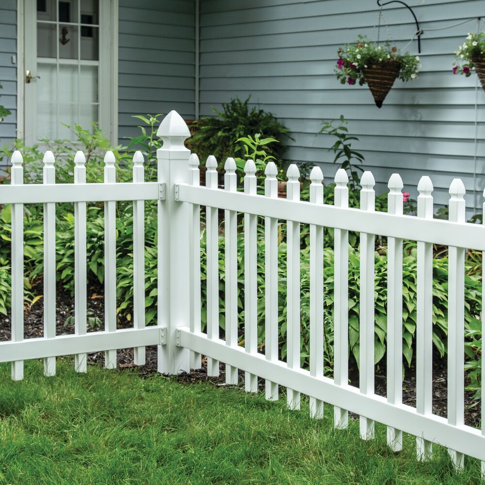 An application scenario or product detail of white picket fence panels - Image 11