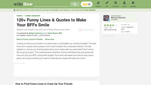 WikiHow - Funny Lines for Friends