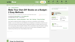 WikiHow - DIY Breast Enhancement Techniques