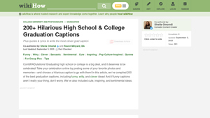 WikiHow - Funny Grad Captions