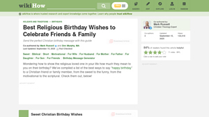 WikiHow - Christian Birthday Wishes