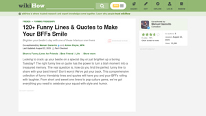 WikiHow - 120+ Funny Lines for Friends