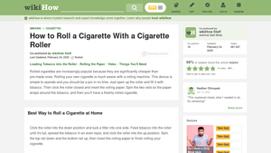 WikiHow - Cigarette Rolling Essentials