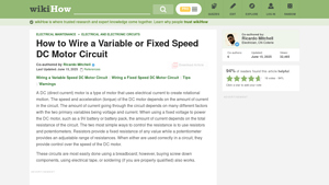 WikiHow - Wiring a DC Motor Circuit