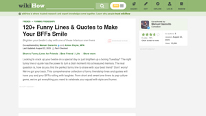 WikiHow - Funny Lines for Friends
