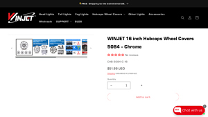 WINJET - 16 inch Chrome Hubcaps Wheel Covers