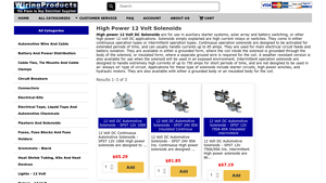 Wiring Products - High Power 12 Volt Solenoids