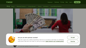 Screenshot of Best places to exchange currency without paying huge fees - Wise