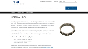 WM Berg - Internal Spur Gears