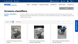 Wohl Associates - Vibratory Screens & Classifiers