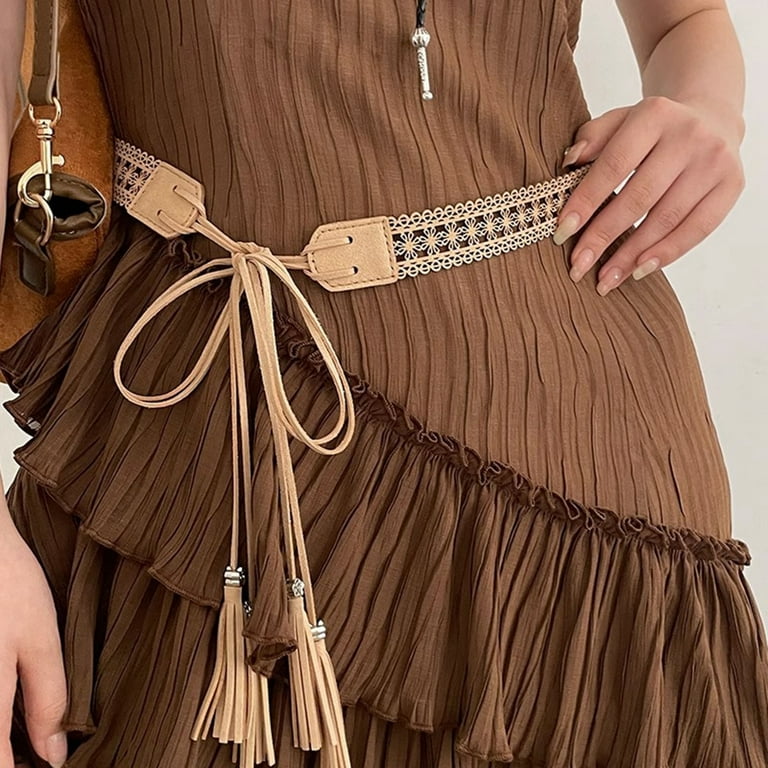 An application scenario or product detail of women's bohemian belts for dresses - Image 9