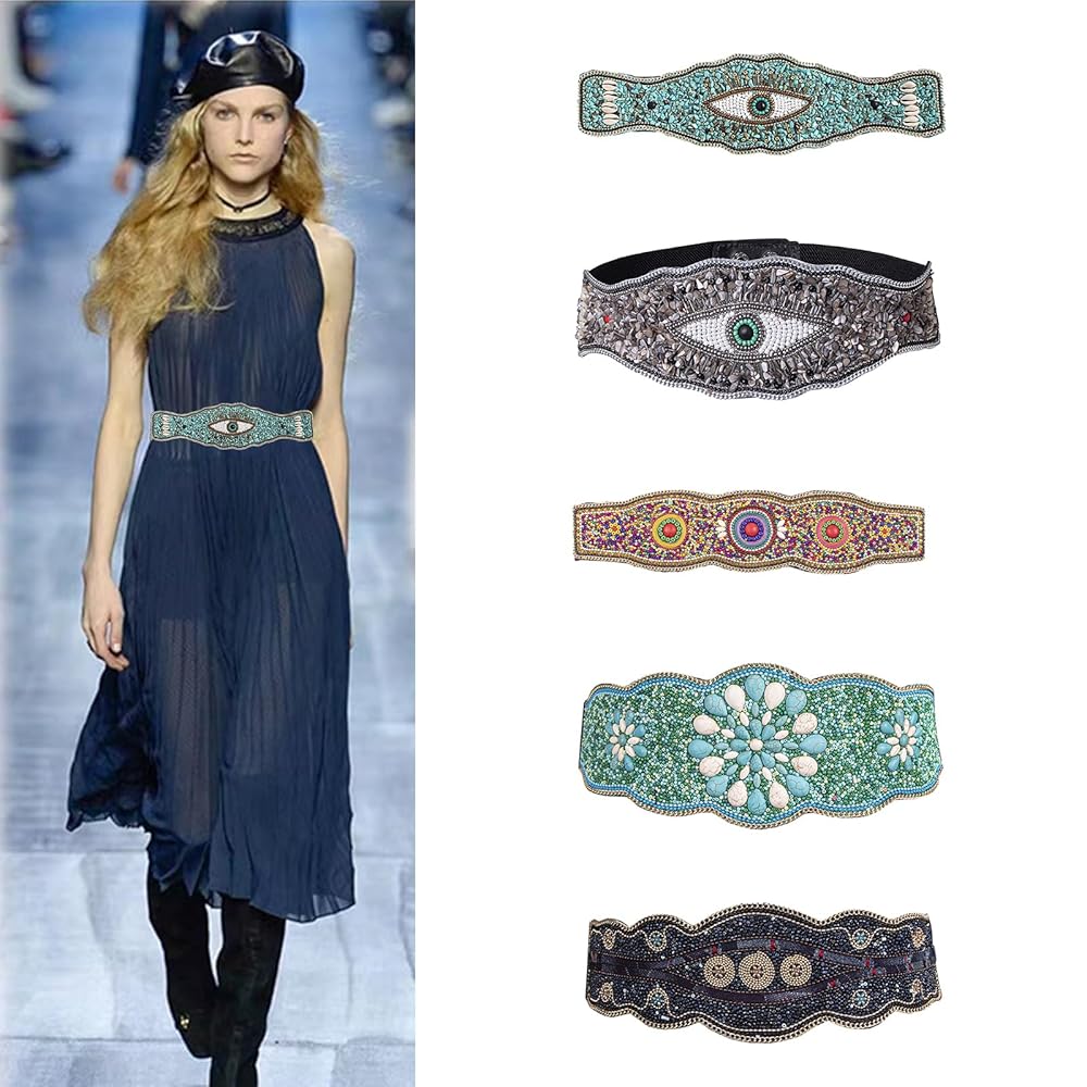 An application scenario or product detail of women's bohemian belts for dresses - Image 10