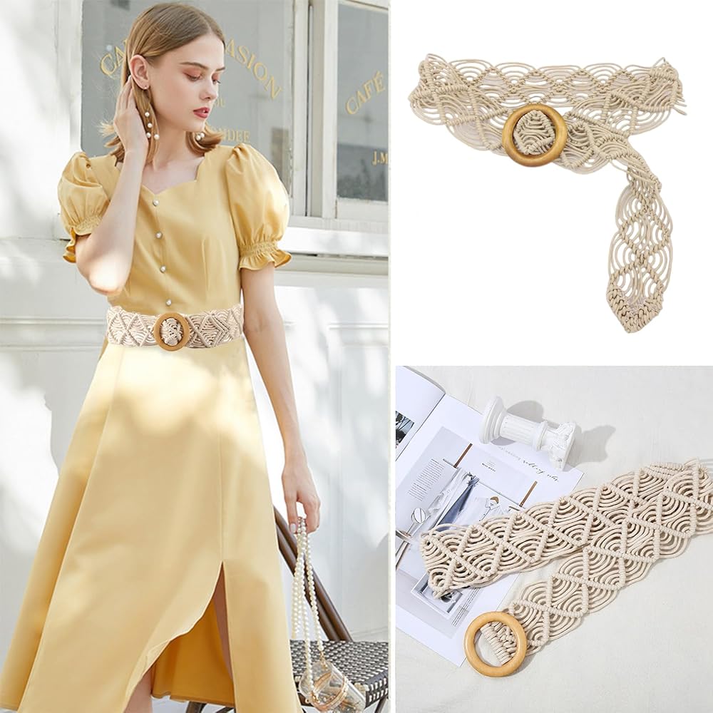 An application scenario or product detail of women's bohemian belts for dresses - Image 11